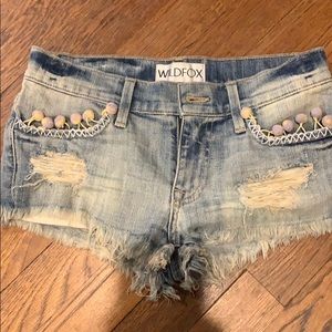 Wild fox cutoff denim size 24 shorts